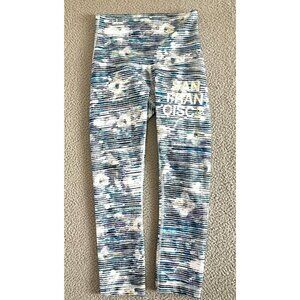 Lululemon Leggings Wunder‎ Under Crop 22” High Rise San Francisco Skull Blue